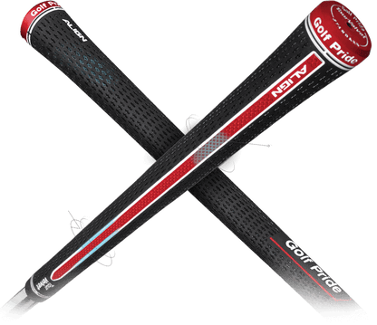 Golf Pride Tour Velvet ALIGN grips showcasing raised ridge for better hand alignment and swing consistency.