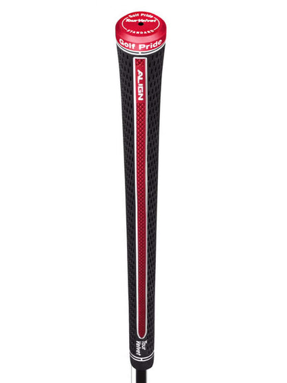 Golf Pride Tour Velvet ALIGN grip with raised ridge for improved hand alignment and consistent clubface awareness.