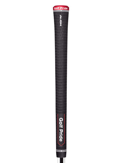 Golf Pride Tour Velvet ALIGN grip showcasing raised ridge for consistency and improved clubface awareness.