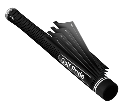Golf Pride Tour Velvet Plus4 golf grip showcasing its larger diameter and unique texture for better moisture control.