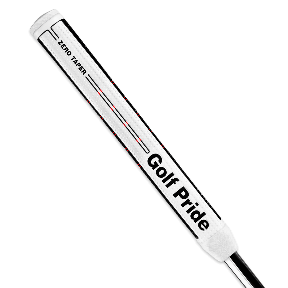 Golf Pride Zero Taper Putter Grip showcasing its straight design and soft texture for improved putting confidence.