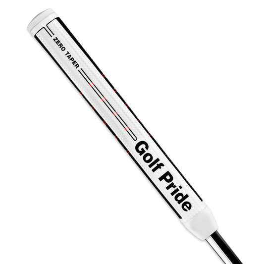 Golf Pride Zero Taper Putter Grip showcasing its straight design and soft texture for improved putting confidence.