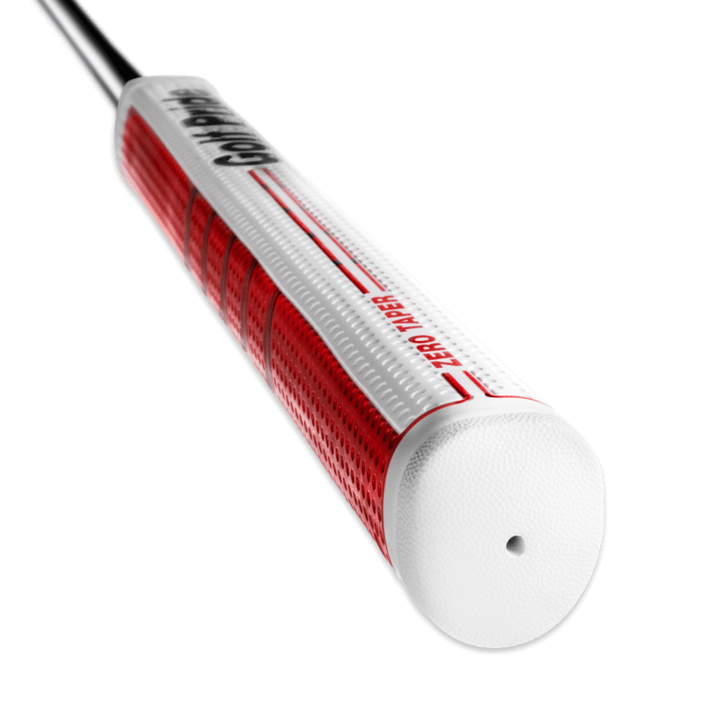 Golf Pride Zero Taper Putter Grip featuring a flat paddle design and soft, tacky texture for enhanced comfort and feel.