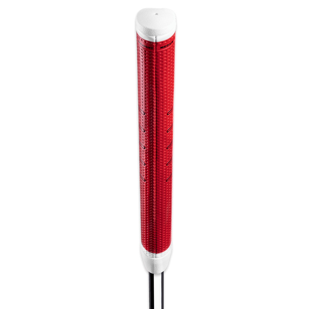 Golf Pride Zero Taper Putter Grip in red with a flat front paddle design for confident putts.