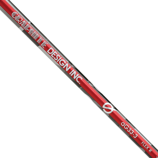 Graphite Design Anti-Gravity aG33-3 wood shaft in red, featuring custom flex R, ideal for premium golf performance.