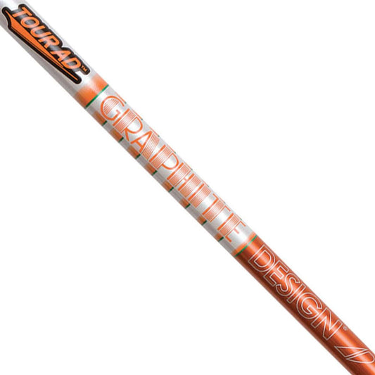 Graphite Design Tour AD DI wood shaft showcasing vibrant design for enhanced power and stability in golf.