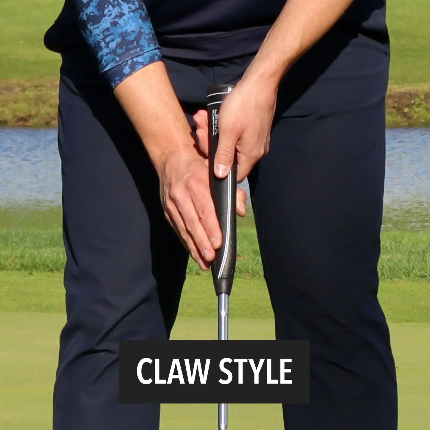 JumboMax JMX Palmbird™ Pistol used in claw grip style for enhanced control on the golf course.