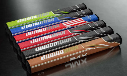 JumboMax ST/1.3™ Jumbo Putter Grip collection featuring vibrant colors and textures for enhanced performance.