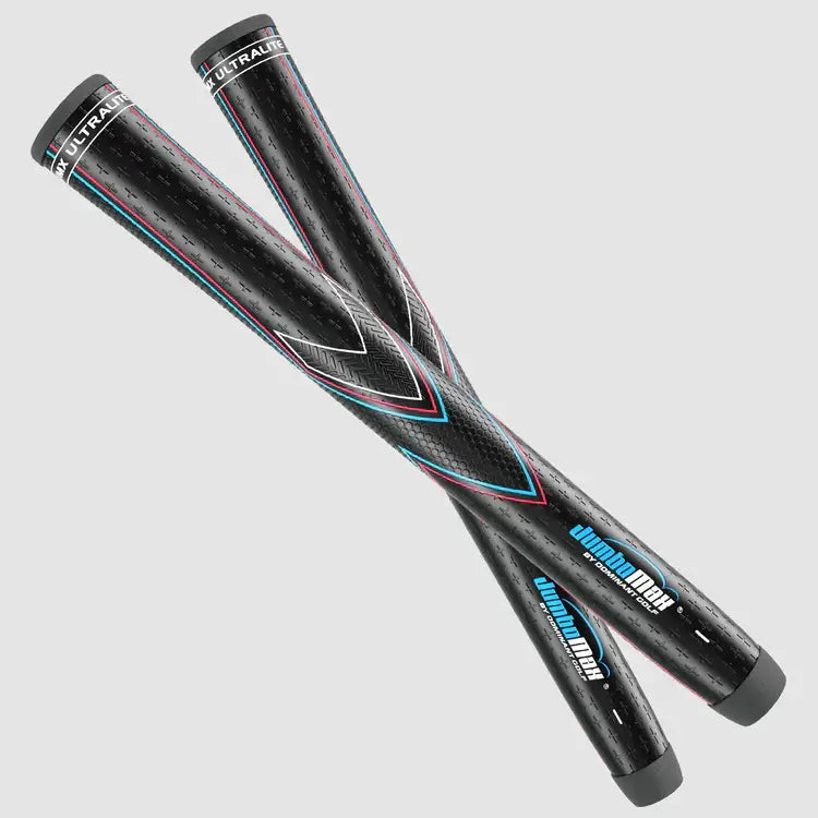 JumboMax STR8 Tech® Non-Tapered Ultralite ultra-tacky grips with shock-absorbing design for maximum control.