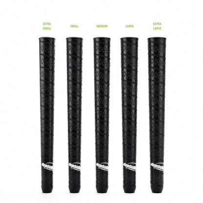 JumboMax Comfort Wrap grips in various sizes: Extra Small, Small, Medium, Large, Extra Large.