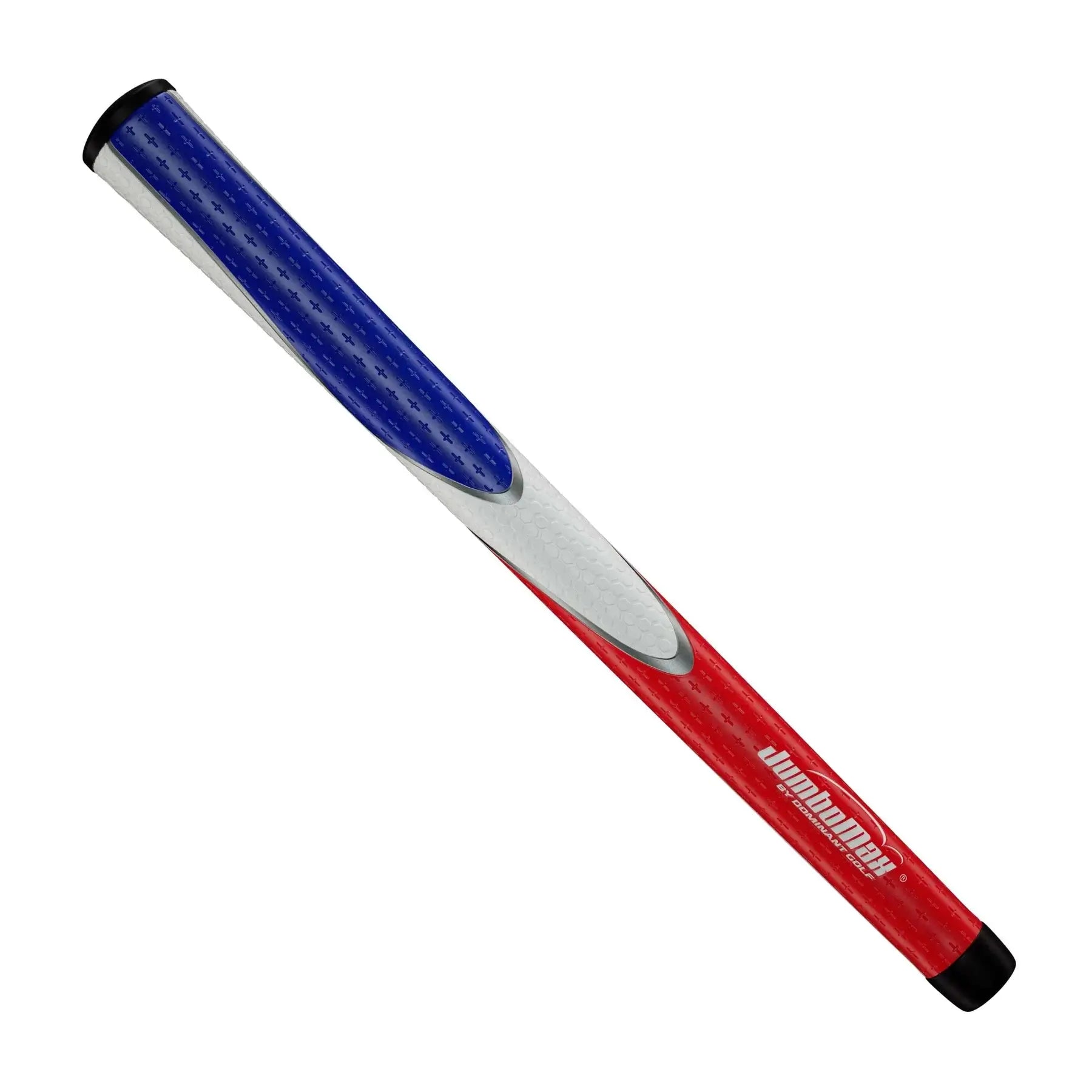 JumboMax Tour Series™ Red White & Blue golf grip featuring firm feel and dual texture design.