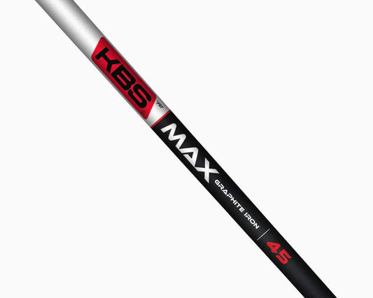 KBS MAX Graphite Iron Shaft .370 Parallel designed for better swing speed and higher ball launch performance in golf.