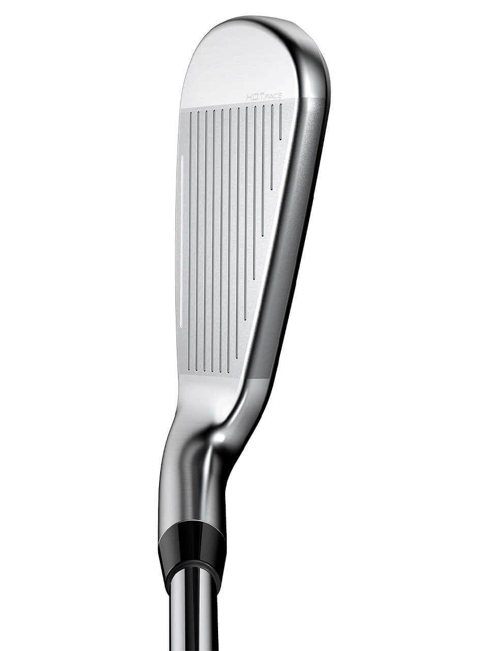 Close-up of KING Irons showing the sleek design and precision grooves for optimal performance in golf.