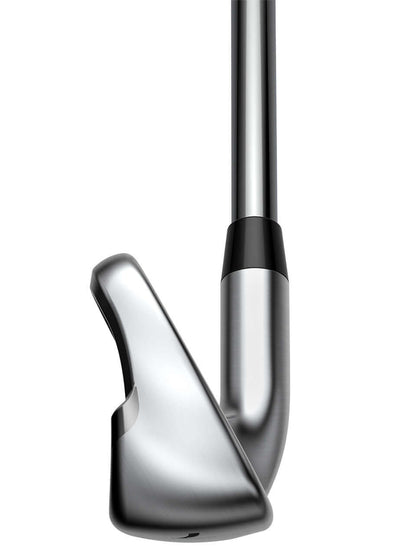 Close-up of KING MAX Irons showcasing advanced engineering and oversized design for improved game performance.