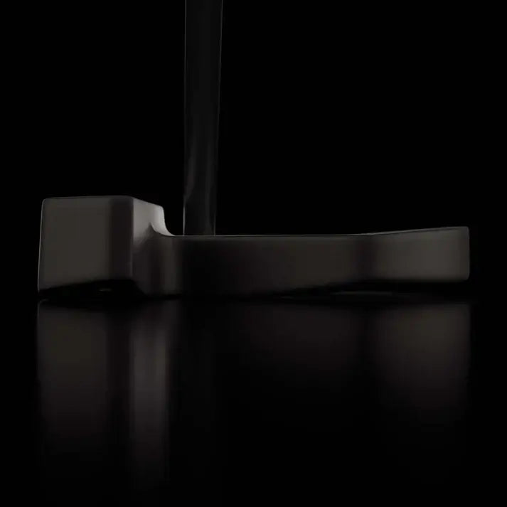 L.A.B. Golf DF3 Stock Putter showcasing its sleek design on a dark reflective surface.