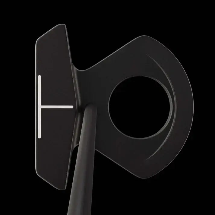 L.A.B. Golf DF3 Stock Putter in black, showcasing its innovative design and alignment features.