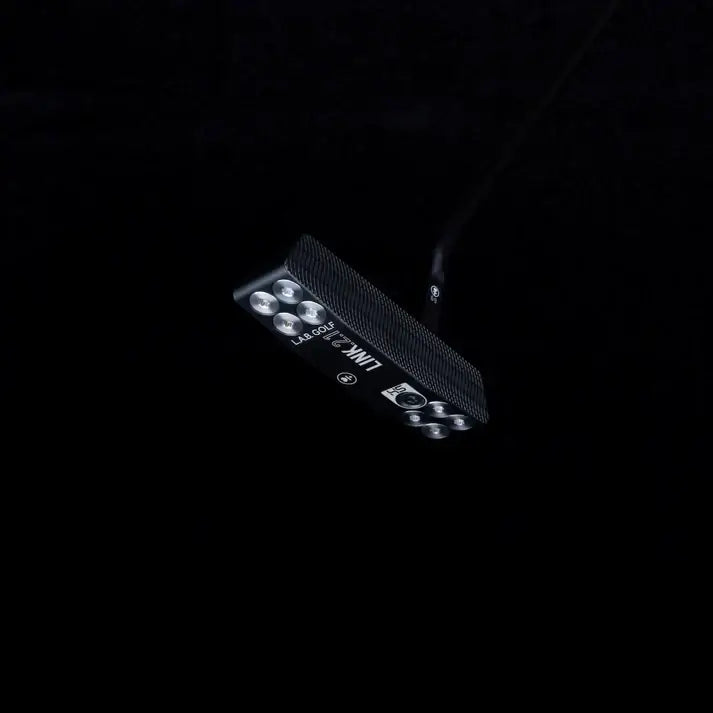 L.A.B. Golf Link.2.1 Standard Putter viewed from above with a sleek black finish.