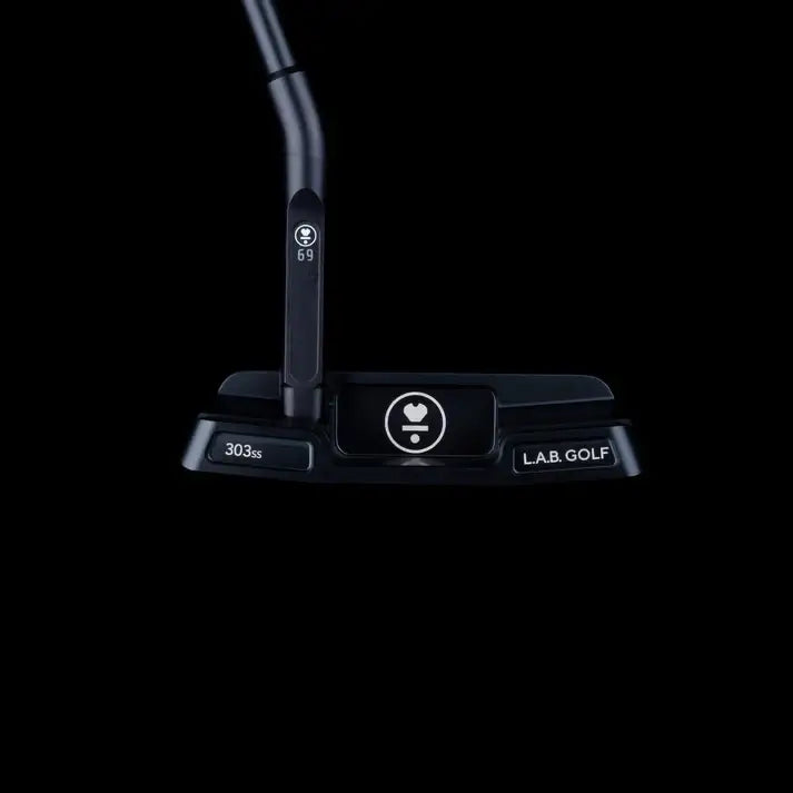 L.A.B. Golf Link.2.2 Standard Putter displayed on a black background showcasing its design.