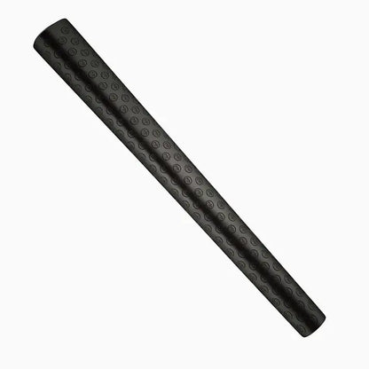 Black golf putter grip with textured surface for enhanced feel and control.