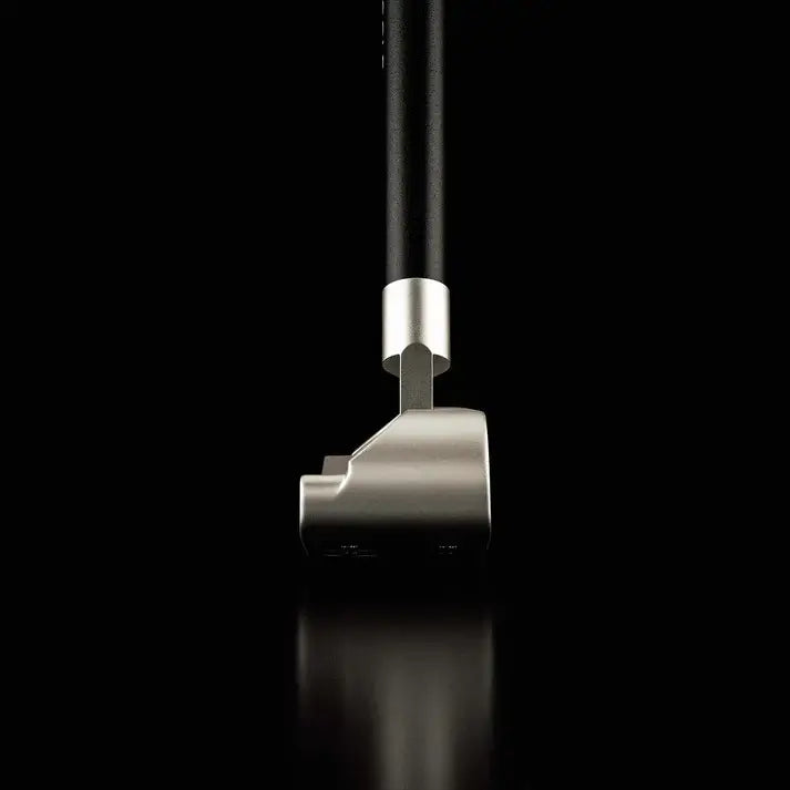 L.A.B. OZ.1 LINK.1 Stock Putter showing sleek design and craftsmanship on a reflective surface.