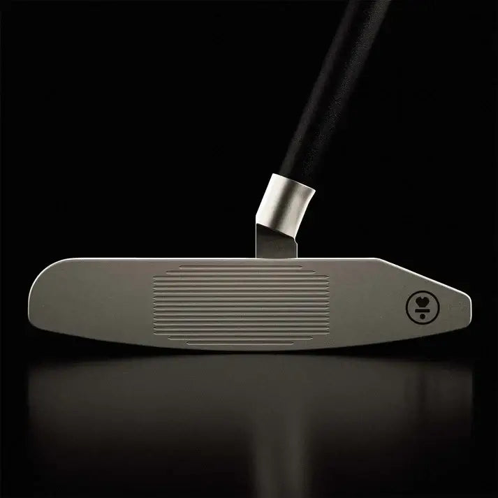 L.A.B. OZ.1 LINK.1 Stock Putter showing its sleek design and precision craftsmanship against a black background.