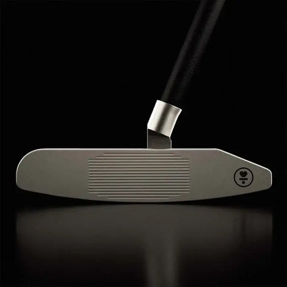 L.A.B. OZ.1 LINK.1 Stock Putter showing its sleek design and precision craftsmanship against a black background.