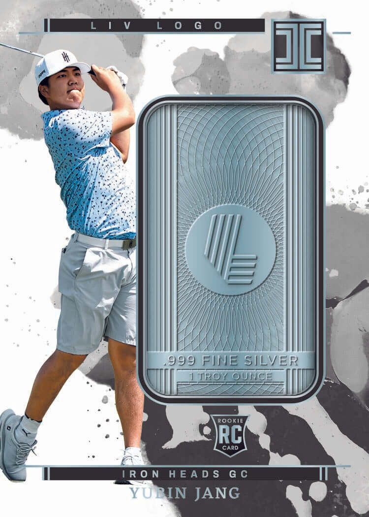 2025 Panini Impeccable LIV Golf Hobby Box (Pre Order) featuring Yubin Jang with LIV logo and silver card design.