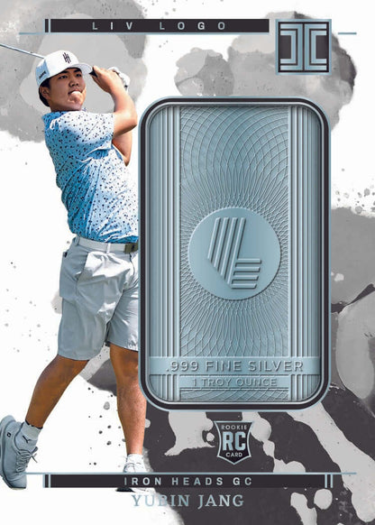 2025 Panini Impeccable LIV Golf Hobby Box (Pre Order) featuring Yubin Jang with LIV logo and silver card design.