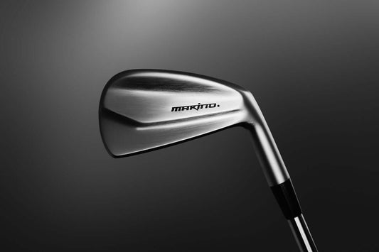 Makino 88-B2 forged iron club with chrome satin finish, designed for precision and enhanced playability.