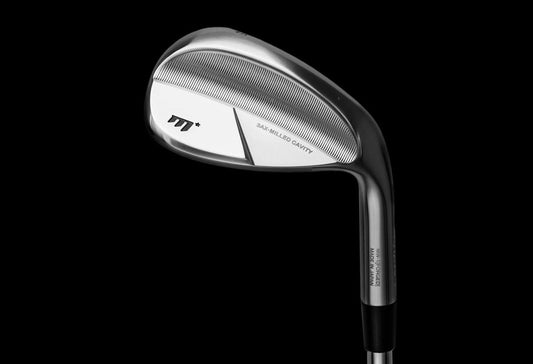 Makino MW-1 3AX Milled Wedge showcasing forged carbon steel and chrome satin finish for precision in short-game control.