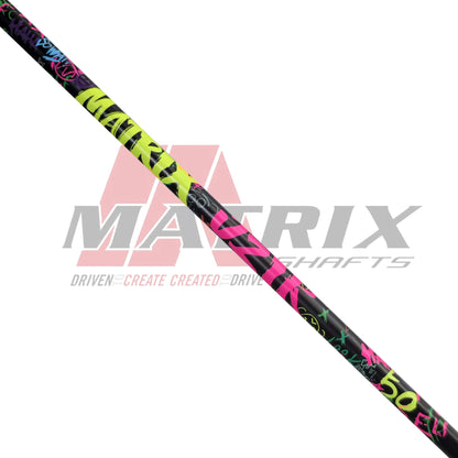 MATRIX CFHD Graffiti Series Wood Shaft featuring vibrant graphic artistry and precision engineering for golfers.