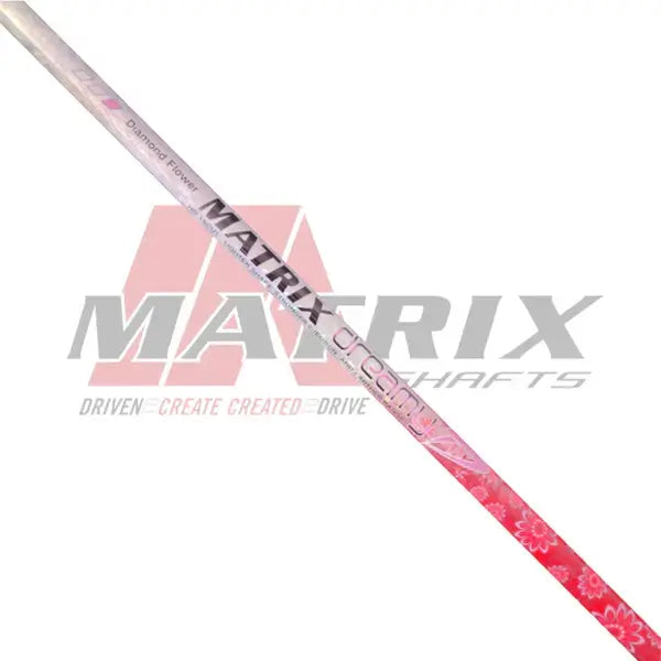 MATRIX Dreamy Series Wood Shaft with floral design and branding, ideal for women golfers.