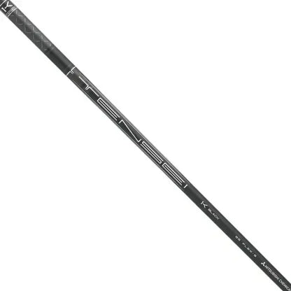Mitsubishi TENSEI 1K Pro Black wood shaft with grip, designed for powerful swings, assembled with free adapter.