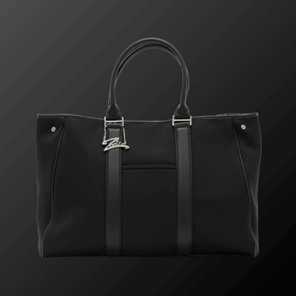 Zodia Neoprene Tote Bag Boston in black with stylish design, durable materials, and metal charm detail.