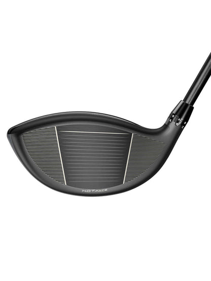 Close-up view of the OPTM MAX-K Driver clubface showcasing its advanced design and engineering for maximum stability.
