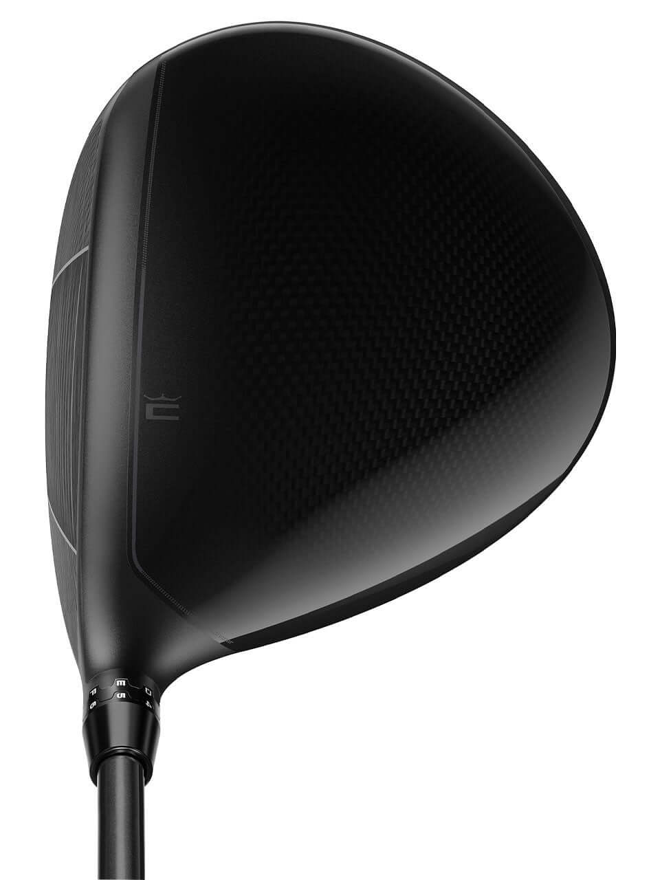 Close-up of the head of the OPTM LS Driver, showcasing its sleek design and low-spin technology for precision performance.