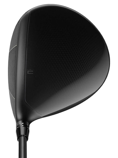 OPTM X Driver featuring a sleek black head design and optimized for speed and accuracy.
