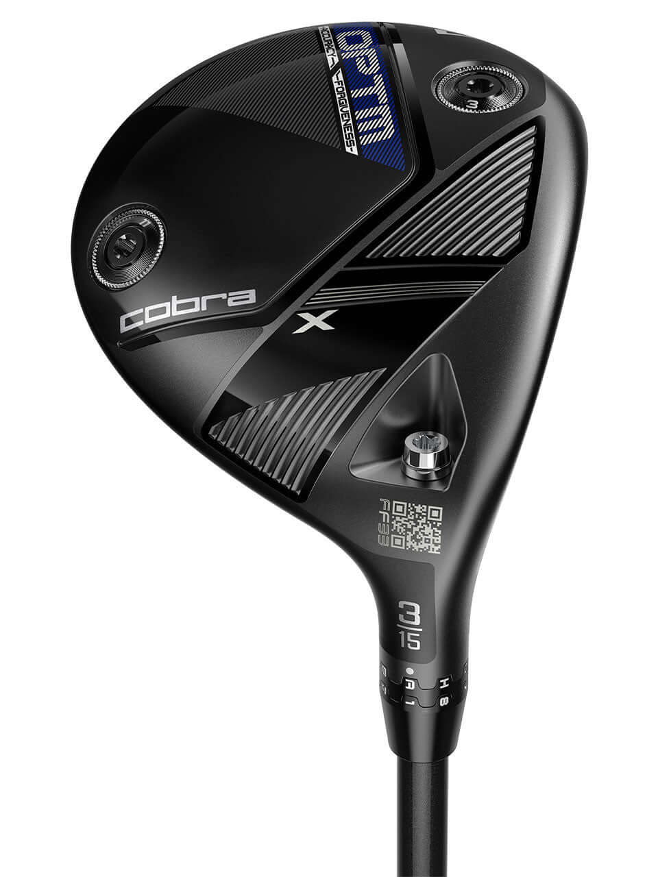 OPTM X Fairway golf club featuring a sleek black design for enhanced speed and forgiveness.