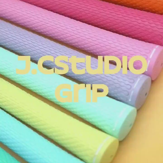 Colorful J.C Studio Magic Grips featuring water ripple design, offering shock absorption and anti-slip functionality.