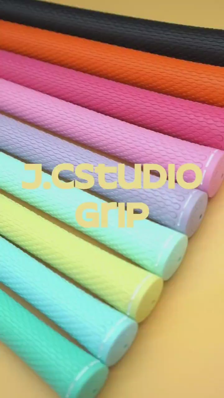 Colorful J.C Studio Magic Grips featuring water ripple design, offering shock absorption and anti-slip functionality.