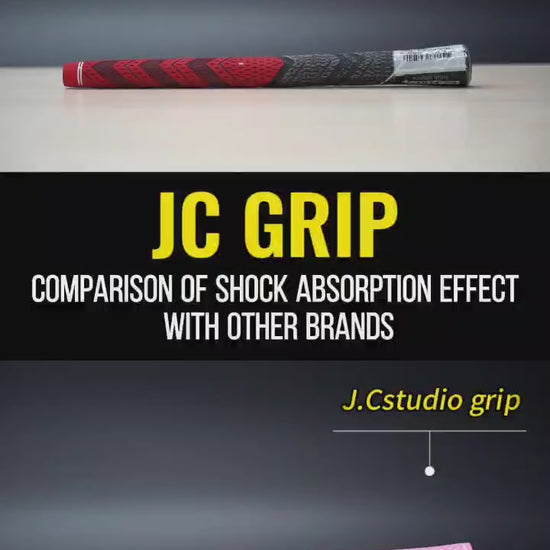 Comparison of J.C Studio grip's shock absorption vs. other brands for enhanced golf performance.