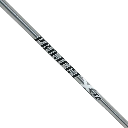 Project X IO .355 iron shaft showcasing modern design for optimized weight and trajectory progression.