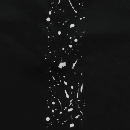 Zodia Splash Polo Shirt monotone design featuring splash patterns on a black background, perfect for summer wear.