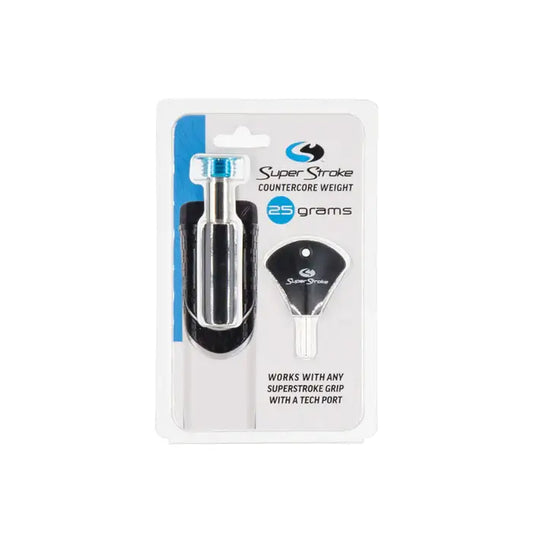 SuperStroke CounterCore putter weight kit with 25g weight and wrench for enhancing grip stability and performance.
