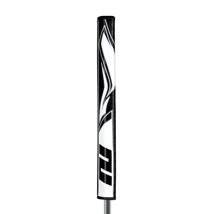SuperStroke Zenergy Flatso putter grip showcasing a sleek design with a pentagonal profile and distinct texturing.