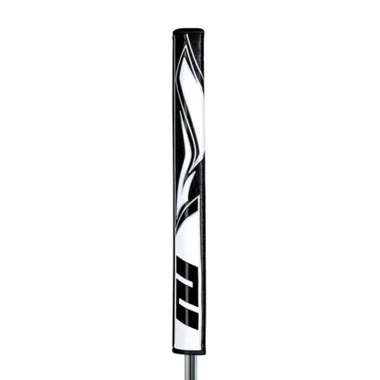 SuperStroke Zenergy Flatso putter grip showcasing a sleek design with a pentagonal profile and distinct texturing.