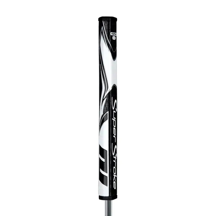 SuperStroke Zenergy Flatso putter grip showcasing its unique flat design and sleek black and white styling.
