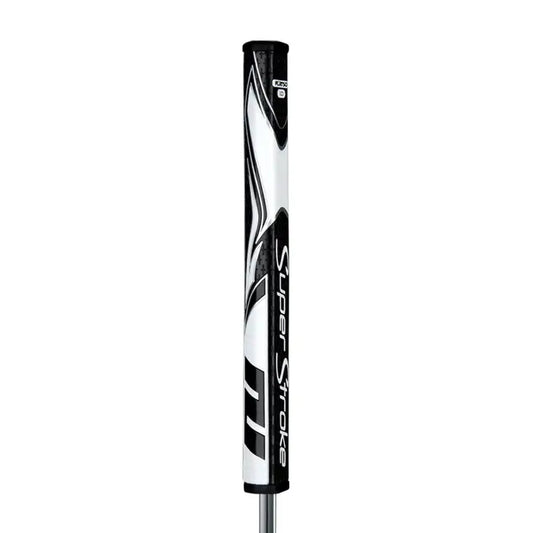 SuperStroke Zenergy Flatso putter grip showcasing its unique flat design and sleek black and white styling.