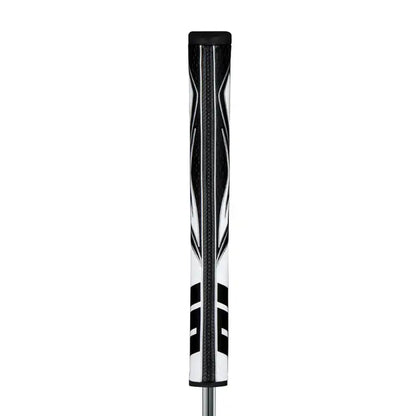 SuperStroke Zenergy Pistol putter grip in black and white with pistol-style design for enhanced grip and consistency.