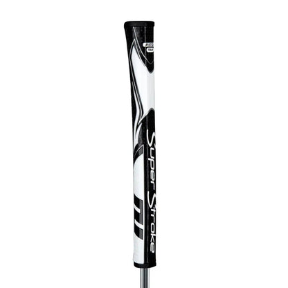 SuperStroke Zenergy Pistol Putter Grip showcasing modern design and No Taper Technology for improved grip consistency.
